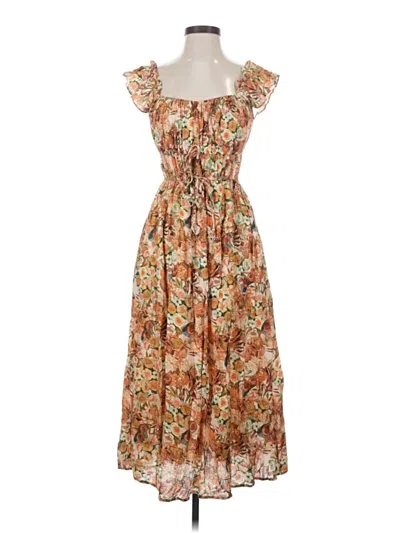 Pre-owned En Saison Casual Dress In Brown