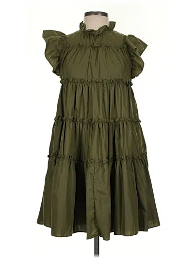 Pre-owned En Saison Casual Dress In Green