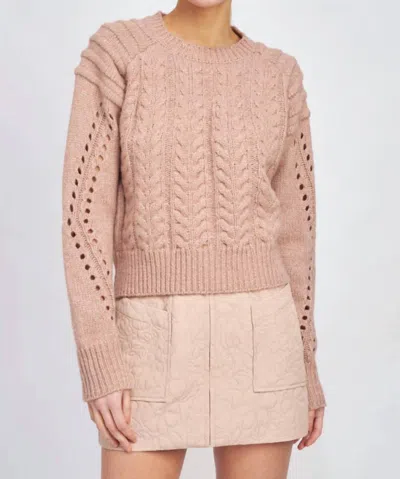 En Saison Charlotte Top In Peach Pink In Neutral