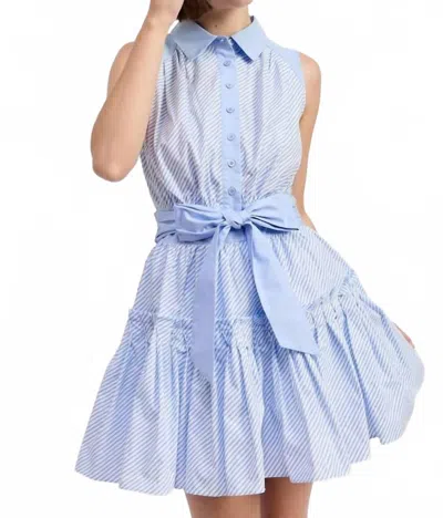 En Saison Christabel Mini Dress In Blue In Multi