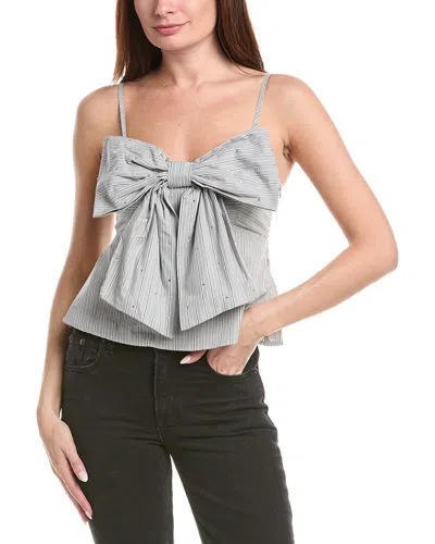 En Saison Christelle Bow Top In Gray
