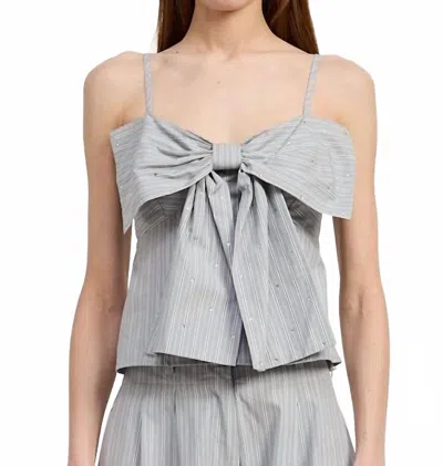 En Saison Christelle Top In Grey In Gray