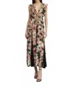 En Saison Clarabell Maxi Dress In Black Red Olive In Black