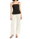 En Saison Clarisse Sleeveless Top In Black In Black