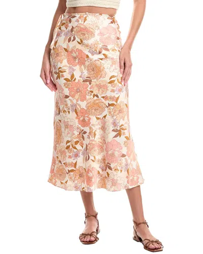 En Saison Clover Midi Skirt In Brown