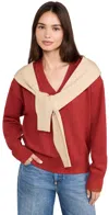 En Saison Colby Oversized Sweater Brick In Brick