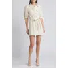 En Saison Cordelia Cotton Eyelet Short Sleeve Mini Shirtdress