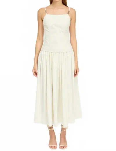 EN SAISON CORSET TOP MAXI DRESS IN IVORY