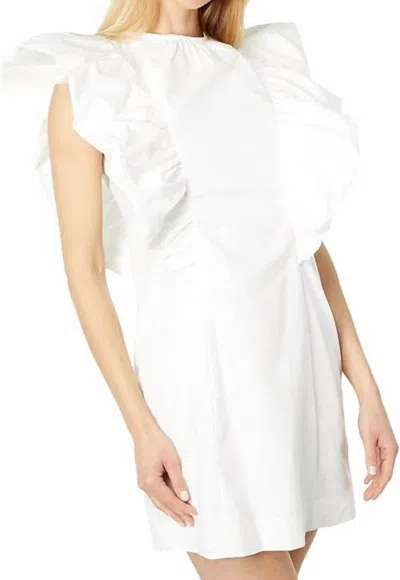 En Saison Cotton-poplin Mini Dress In White