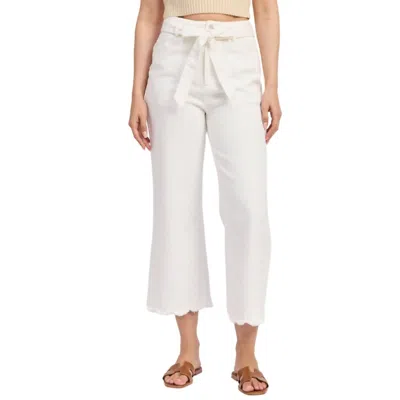 En Saison Courtney Tie-waist Pants In White
