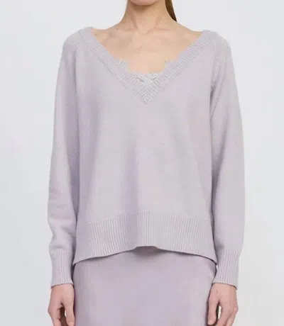 En Saison Cover Knit Sweater In Lavender In Purple