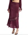 En Saison Bianca Slip Skirt In Bordeaux In Red