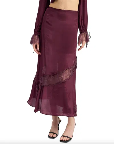 En Saison Cover Slip Skirt In Bordeaux In Burgundy