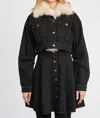 En Saison Cyprus Jacket In Washed Black In Black
