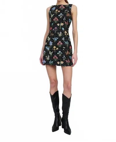 En Saison Daphne Sheath Mini Dress In Black Multi