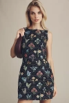 En Saison Daphne Sheath Mini Dress In Black Multi In Blue