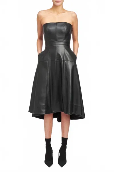 En Saison Dawn Bustier Midi Dress In Black