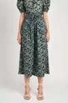 En Saison Dayana Pants In Forest Navy In Multi