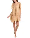 En Saison Dee Dee Stripe Baby Doll Dress In Brown In Brown