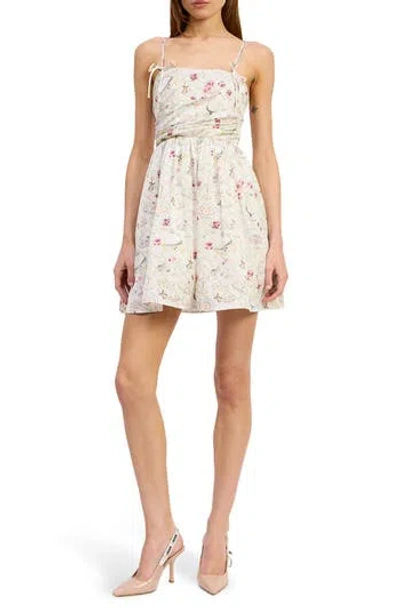 En Saison Dinner Party Floral Minidress In Multi