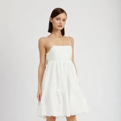 En Saison Doreene Mini Dress In White