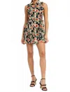 En Saison Eden Mini Dress In Black Red In Multi