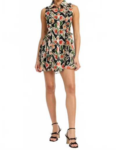 En Saison Eden Mini Dress In Black Red In Multi