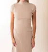 En Saison Elaine Ribbed Top In Beige