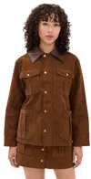 En Saison Eloise Chore Jacket Brown In Brown