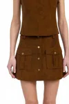En Saison Eloise Mini Skirt In Brown In Brown