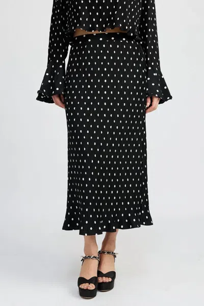 En Saison Emma Midi Skirt In Black White