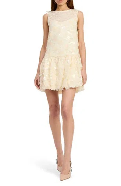 En Saison Emryn Sequin Bubble Minidress In Gold