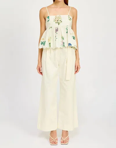 En Saison Esmeralda Trouser In Ivory In White