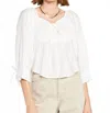 En Saison Estela Blouse In White In White