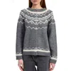 En Saison Esther Patterned Knit Jacket In Gray Ivory In Gray