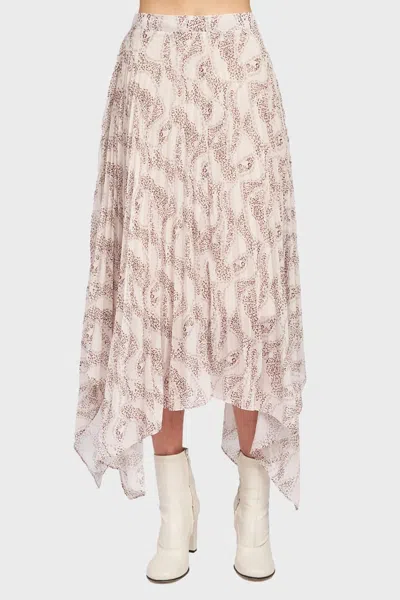 En Saison Ever Midi Skirt In Ivory Gold