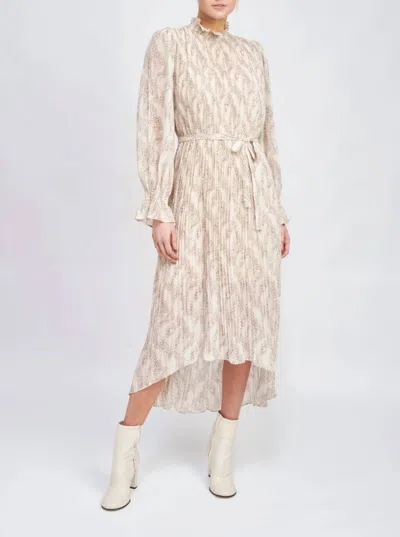 En Saison Ever Pleated Dress In Oat In Neutral