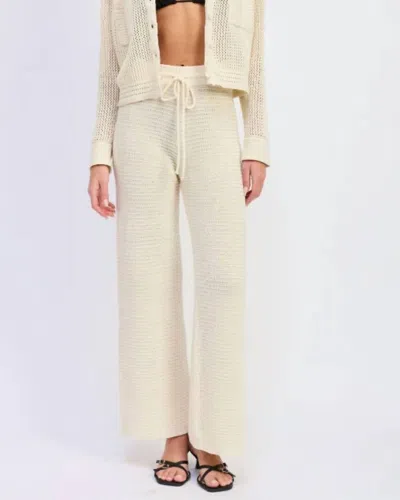 En Saison Faye Pant In Natural In White