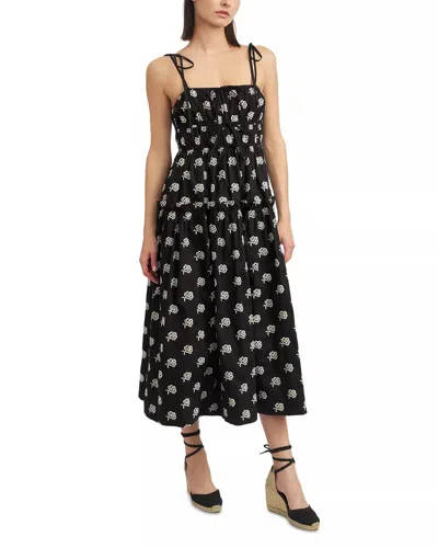 En Saison Floral Embroidery Dress In Black