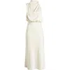 En Saison Greta Bias Cut Dress In Champagne Ivory