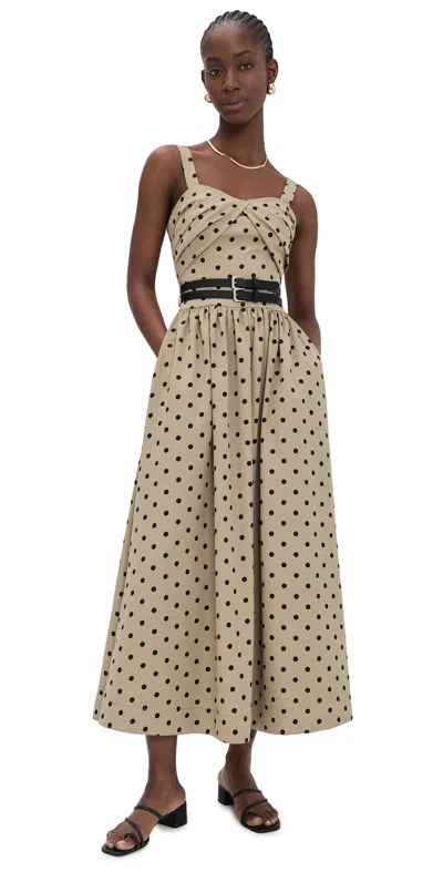 En Saison Hadley Midi Dress Tan Black In Neutral