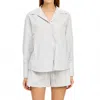 En Saison Haisley Stripe Shirt In Green In Gray