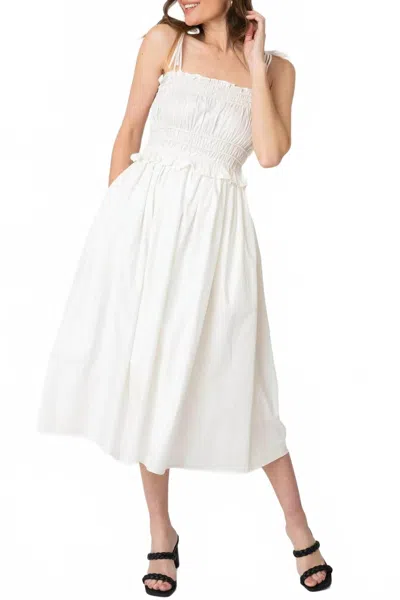 En Saison Haley Midi Dress In Off White In Neutral