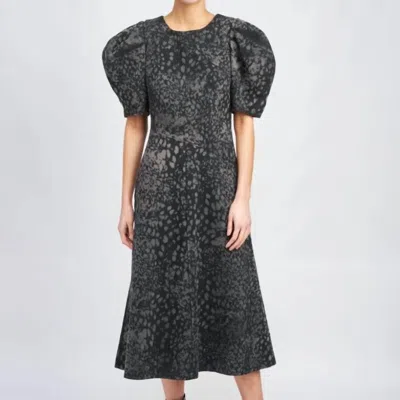 En Saison Harlow Midi Dress In Charcoal In Grey