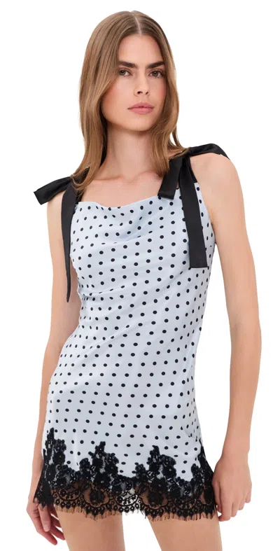 En Saison Hazel Sleeveless Mini Dress Light Blue Black