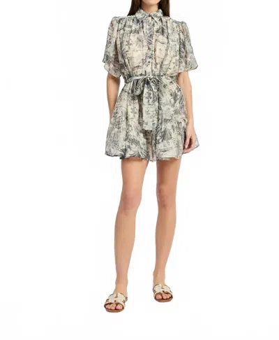 En Saison Holly Mini Dress In Grey In Gray