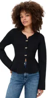 En Saison Idah Cardigan Black Gold In Multi