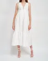 En Saison Corsica Jaquard Maxi Dress In White In White
