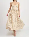 En Saison Jenna Midi Dress In Natural In White