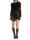 En Saison Jett Vegan Mini Skort In Black In Black